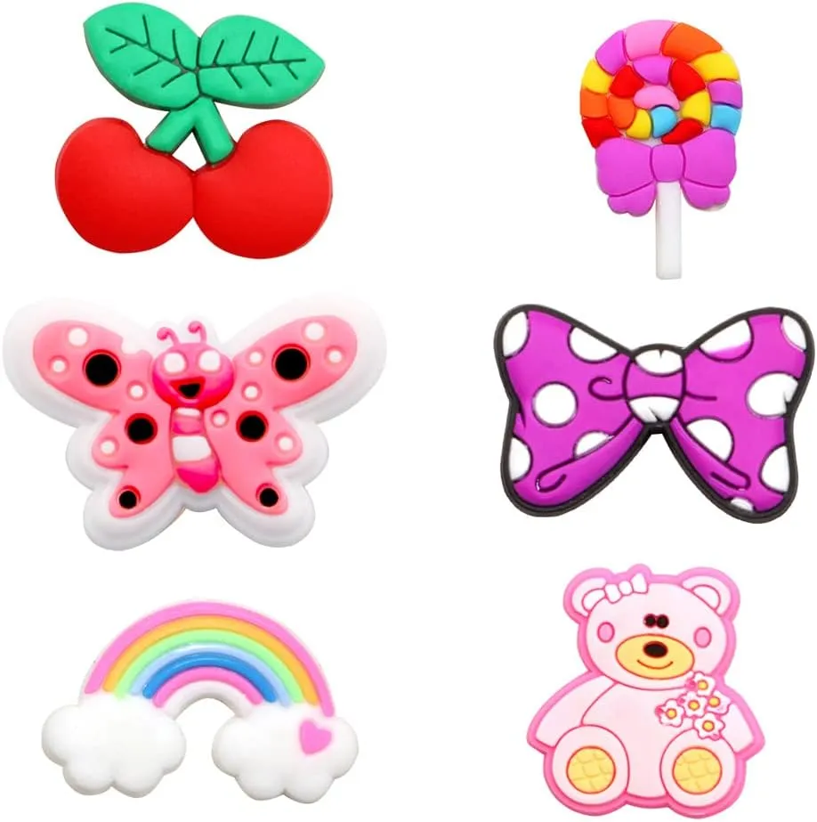 20/25/26PCS Lovely Shoe Charms for Croc slipper, Charms for Kids Girls Womens Clog Shoes Decorations Charms Summer Birthday Gift
