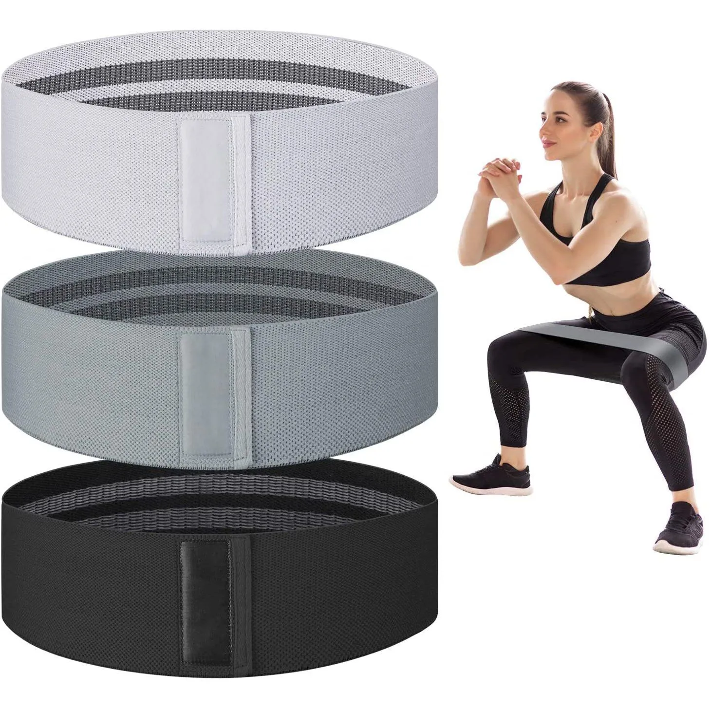 3-Pack: Resistance Bands for Legs and Butt Exercise