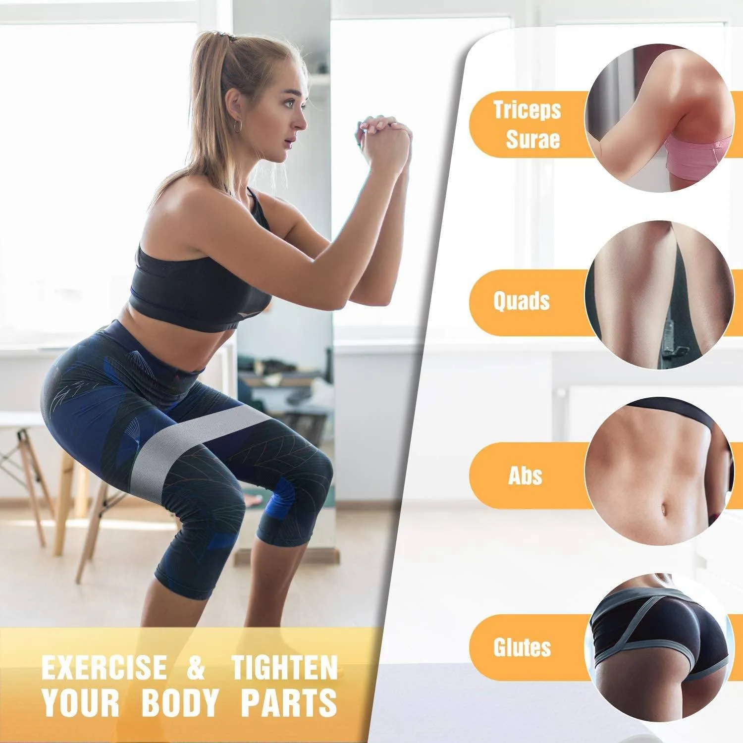 3-Pack: Resistance Bands for Legs and Butt Exercise