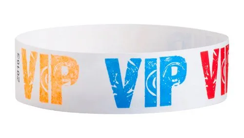 3/4" Tyvek® Wristbands - VIP Multicolor