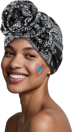 Babalet Turbans for Women Pre Tied 3D Flower Knot Head Wraps Paisley Headwear Cap Boho Fashion Beanie Cancer Chemo Bonnet