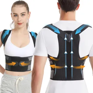 Back Brace Posture Corrector for Women & Men, Shoulder Straightener Improve Posture Lumbar Adjustable Full Back Support Hunchback Correction, Upper and Lower Back Pain Relief, Scoliosis, Spine Corrector (Small)
