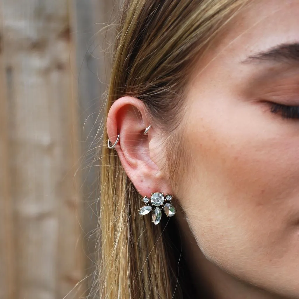 Caragh cut glass earring gold