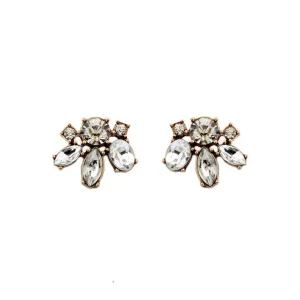 Caragh cut glass earring gold