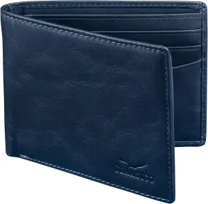 Claasico Mens Bifold Wallet for Men  Genuine Leather RFID Wallet, Slim Billfold Cardholder w/ID Window  Gift Box Included