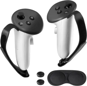 CoBak Controller Grips for Meta Quest 3s and Quest 3, Adjustable Knuckle Straps Accessories for Touch Plus Controllers