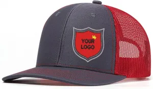 Custom Trucker Hat Add Your Own Personalized Embroidered Logo, Custom Hats for Men Women, Adjustable