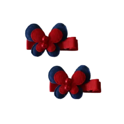 Embellished Non Slip Hair Clip - Butterfly Two Colour (4 colour options)