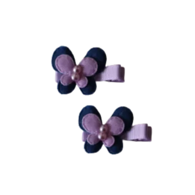 Embellished Non Slip Hair Clip - Butterfly Two Colour (4 colour options)