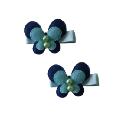 Embellished Non Slip Hair Clip - Butterfly Two Colour (4 colour options)