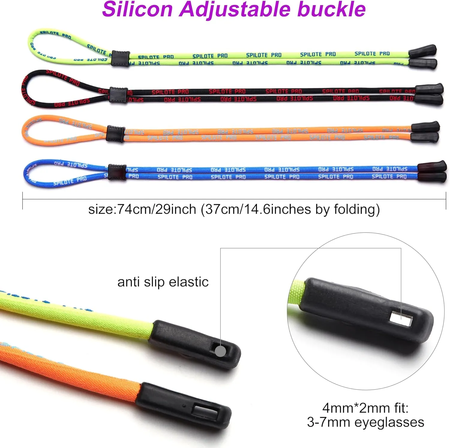 Eyeglasses String Holder Strap Chain Necklace Rope-Sports Sunglasses Strap Cord Lanyard-Adjustable Eyewear Retainer