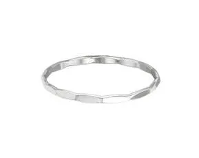 Flat Hammered Skinny Ring Gold/RG 1.3mm