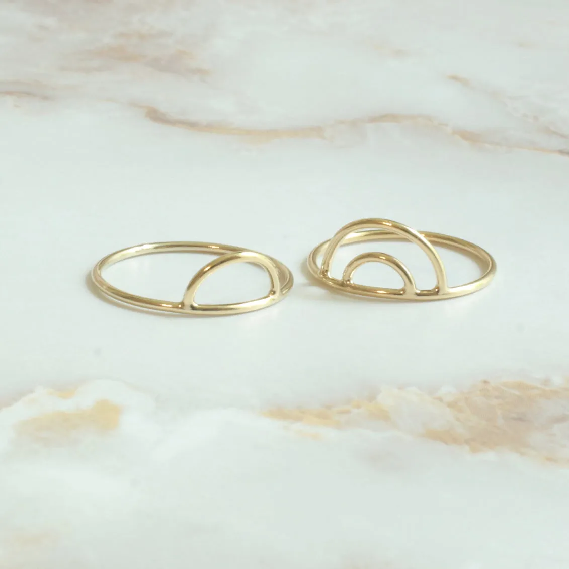 Gold Single Arch Dainty Ring