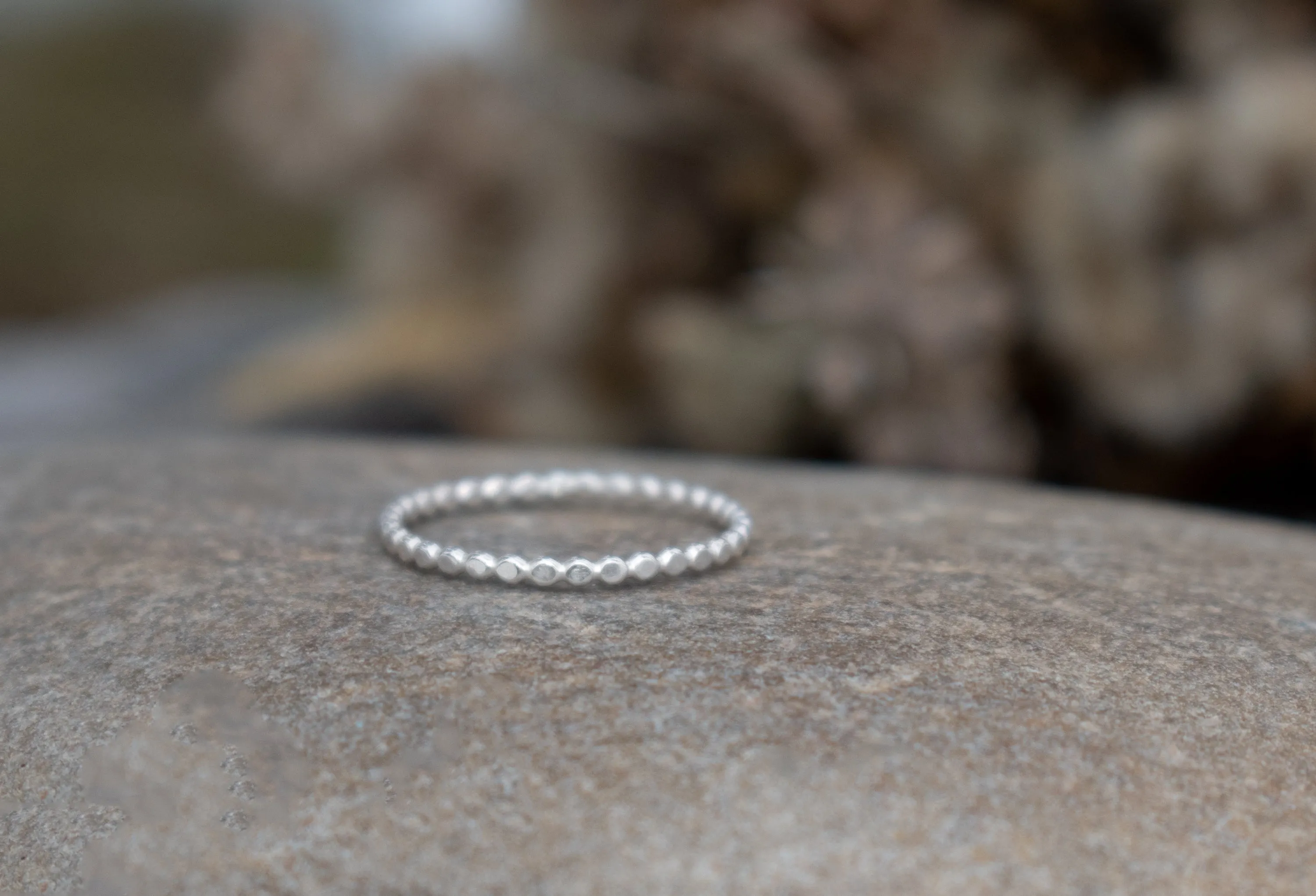 Hammered Stacking Ring (Single Ring)