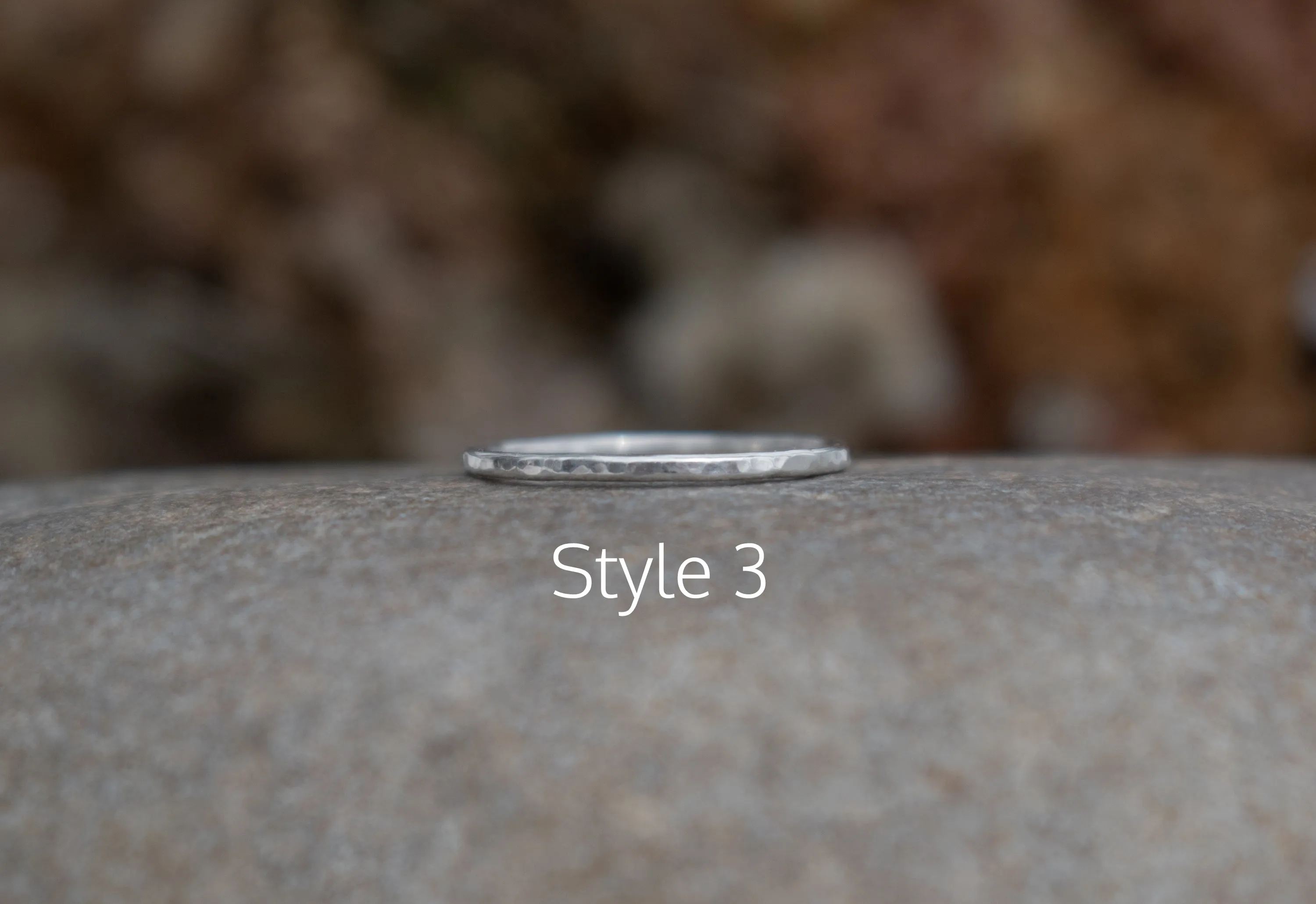 Hammered Stacking Ring (Single Ring)