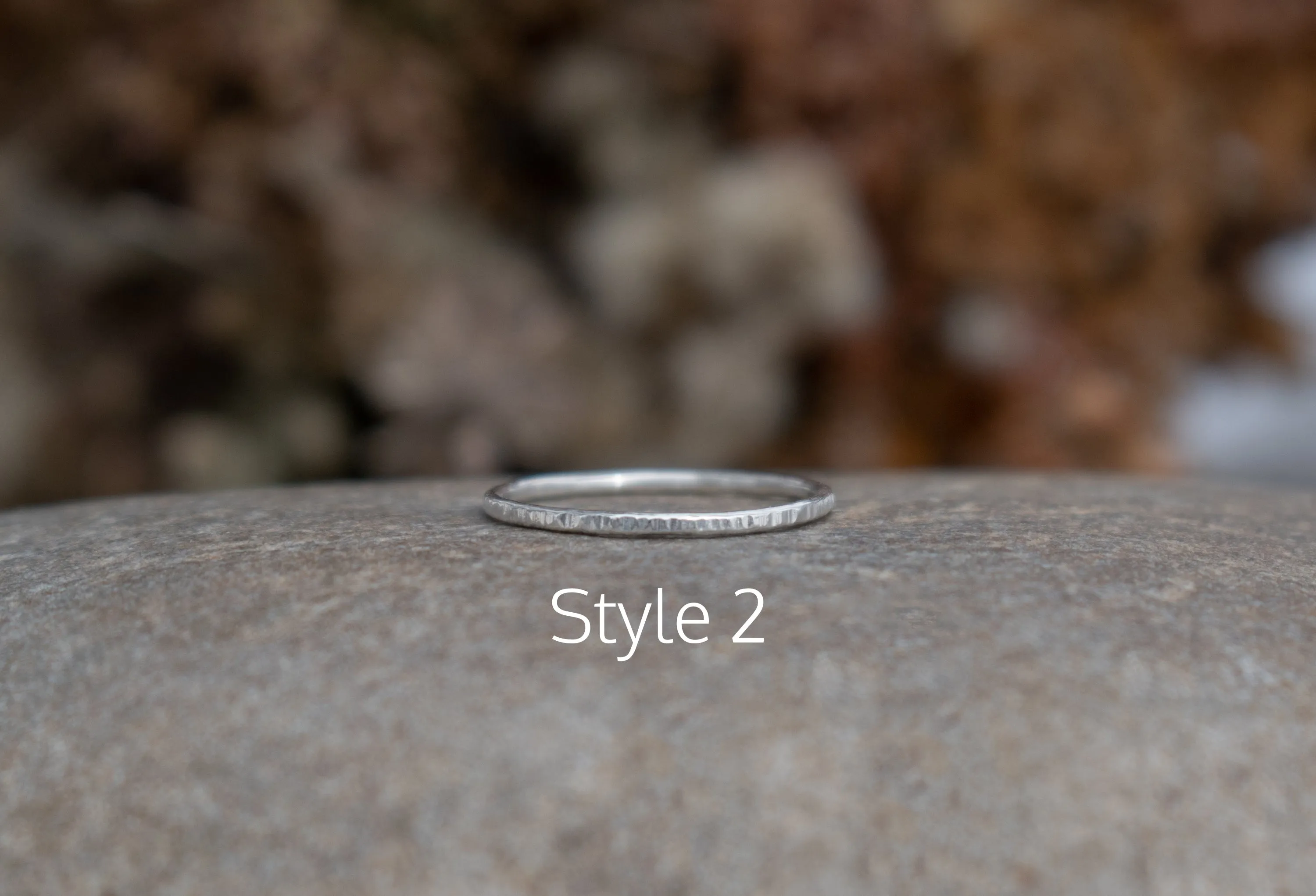 Hammered Stacking Ring (Single Ring)