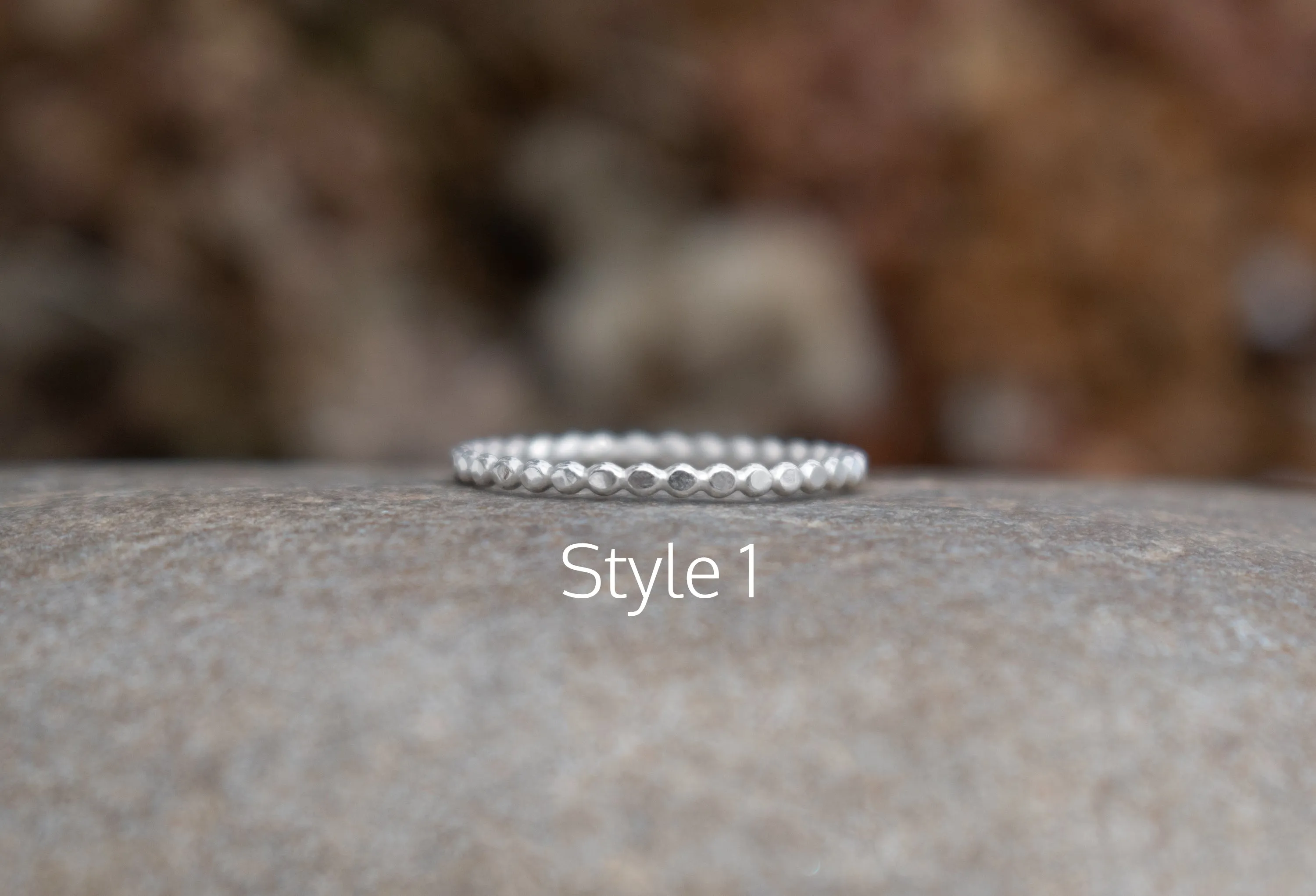 Hammered Stacking Ring (Single Ring)
