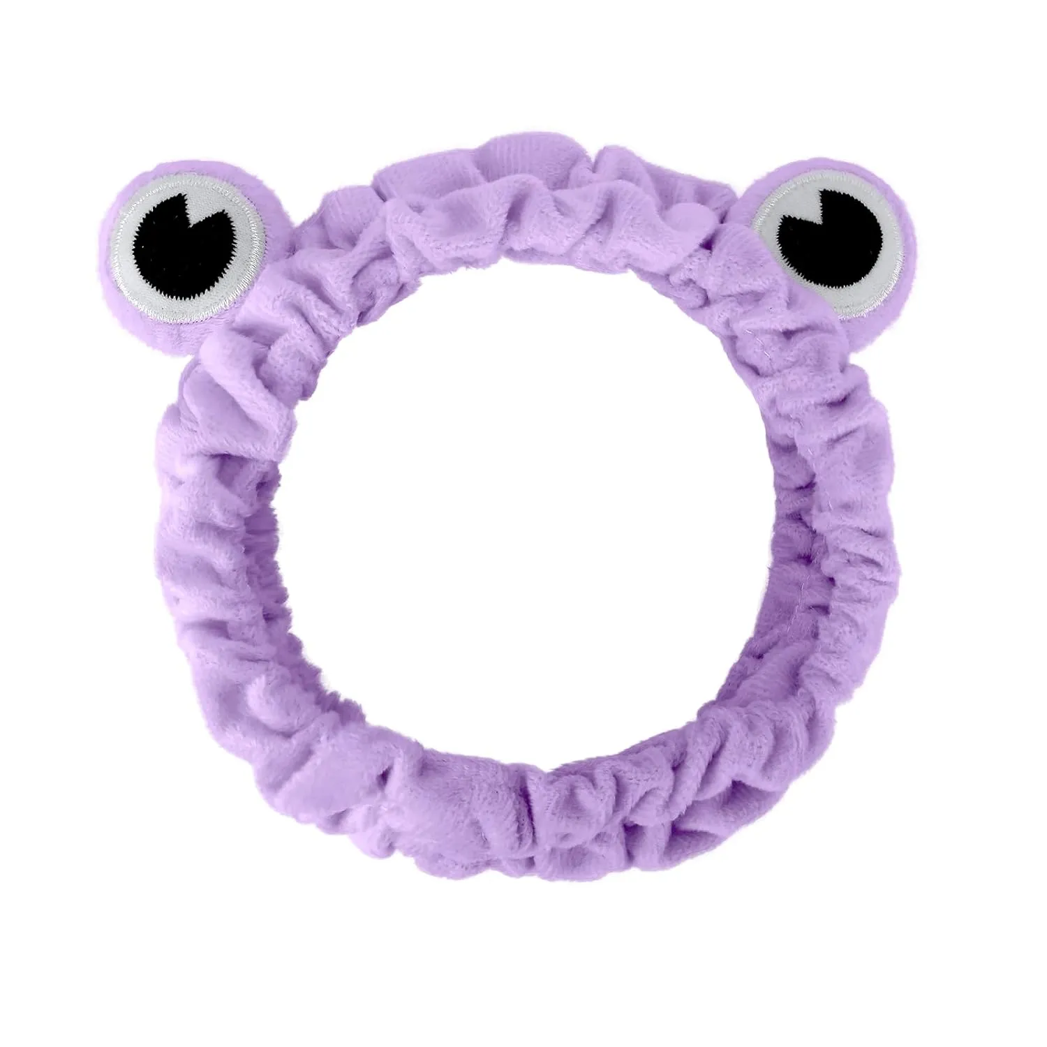 Jowmoy Purple Frog Eye Elastic Headband - Versatile for Spa, Skincare, Makeup, Face Wash, Fun Gift for Women (1 Pack)