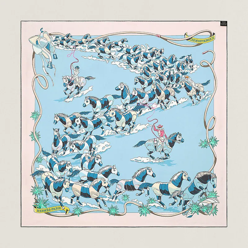 Les Mustangs II double face scarf 90