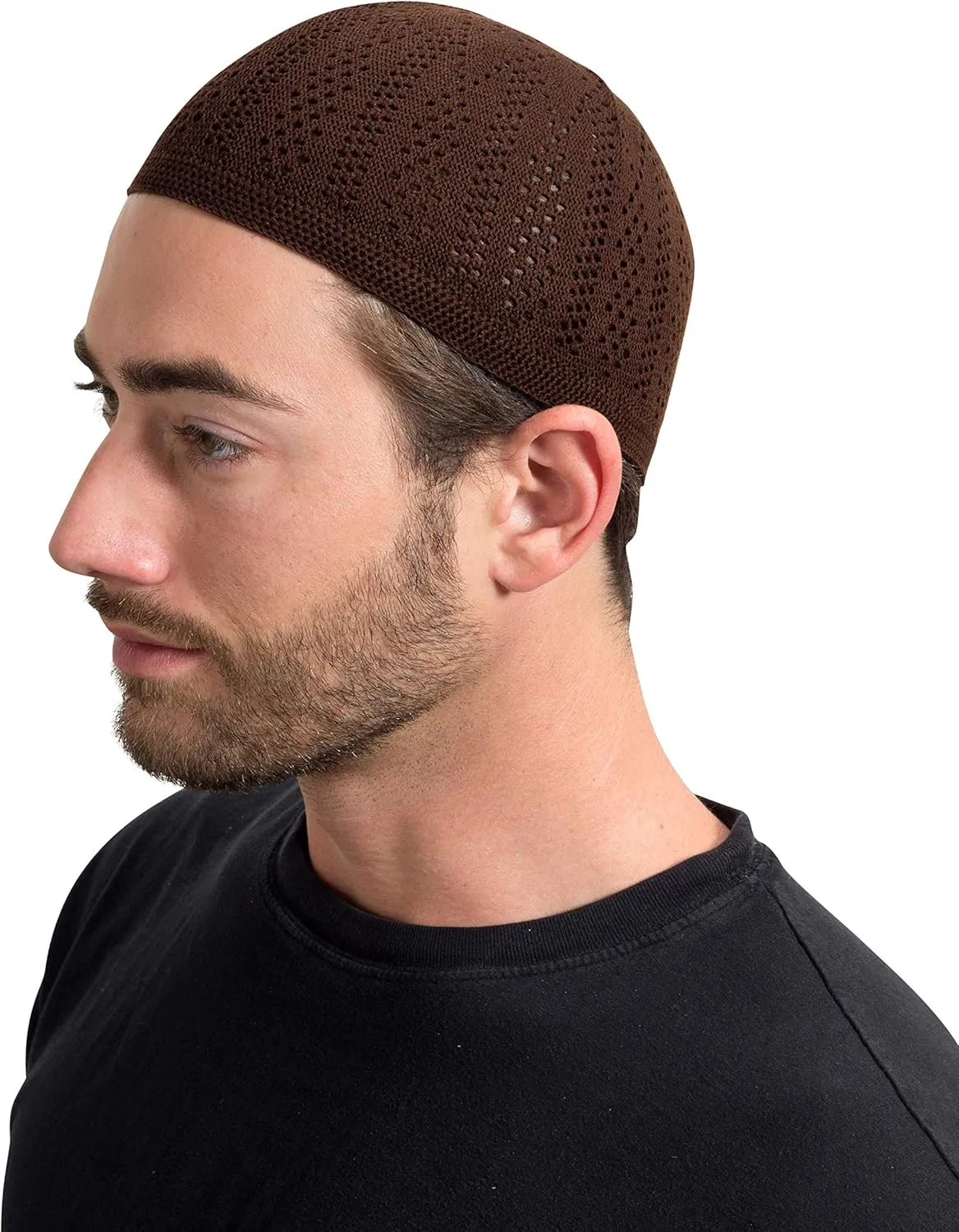 Lightweight Solid Color Turkish Crochet Kufi for Men