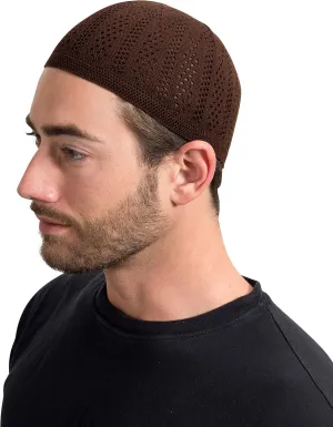 Lightweight Solid Color Turkish Crochet Kufi for Men
