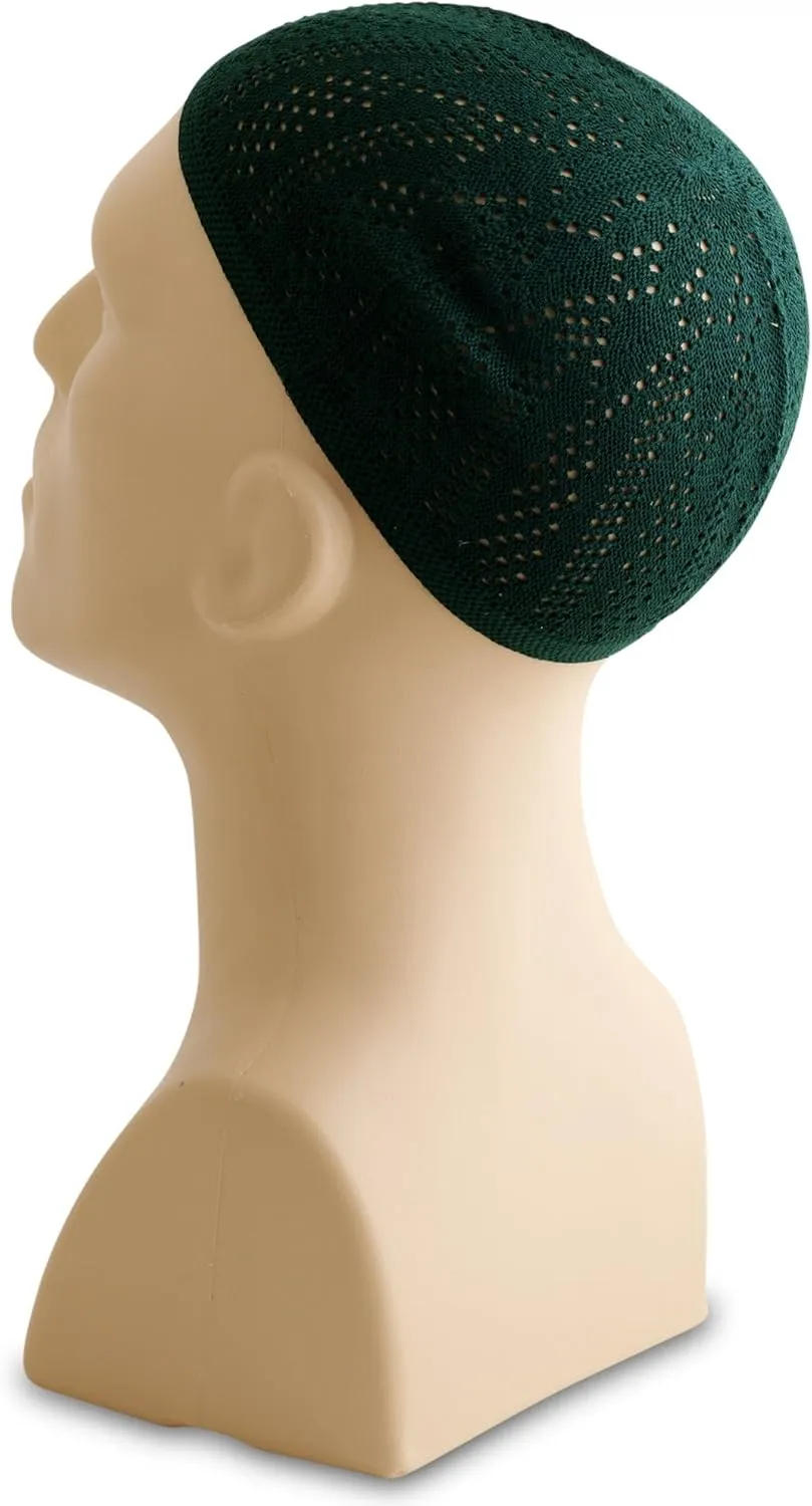 Lightweight Solid Color Turkish Crochet Kufi for Men