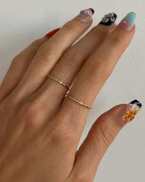 MINIMALIST STACKING ZIRCONIA RING 18K GOLD PVD