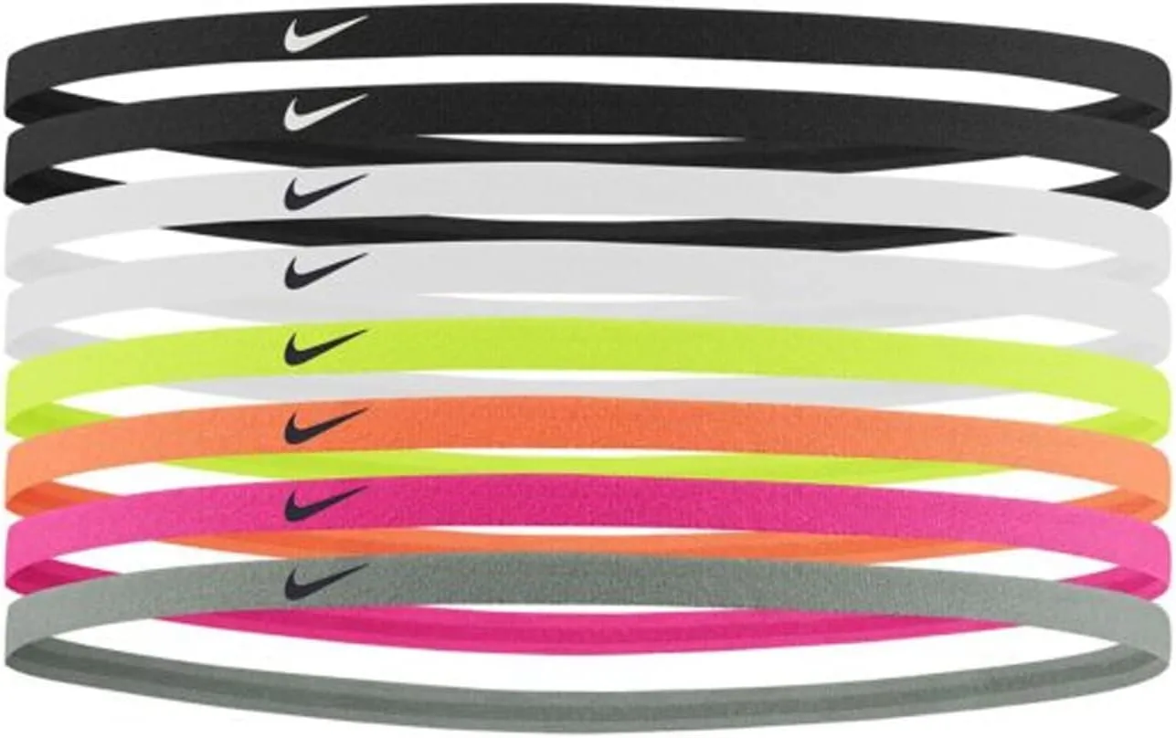 Nike Skinny Headbands 8 Pk Tennis Swoosh Hair Bands Pack of 8