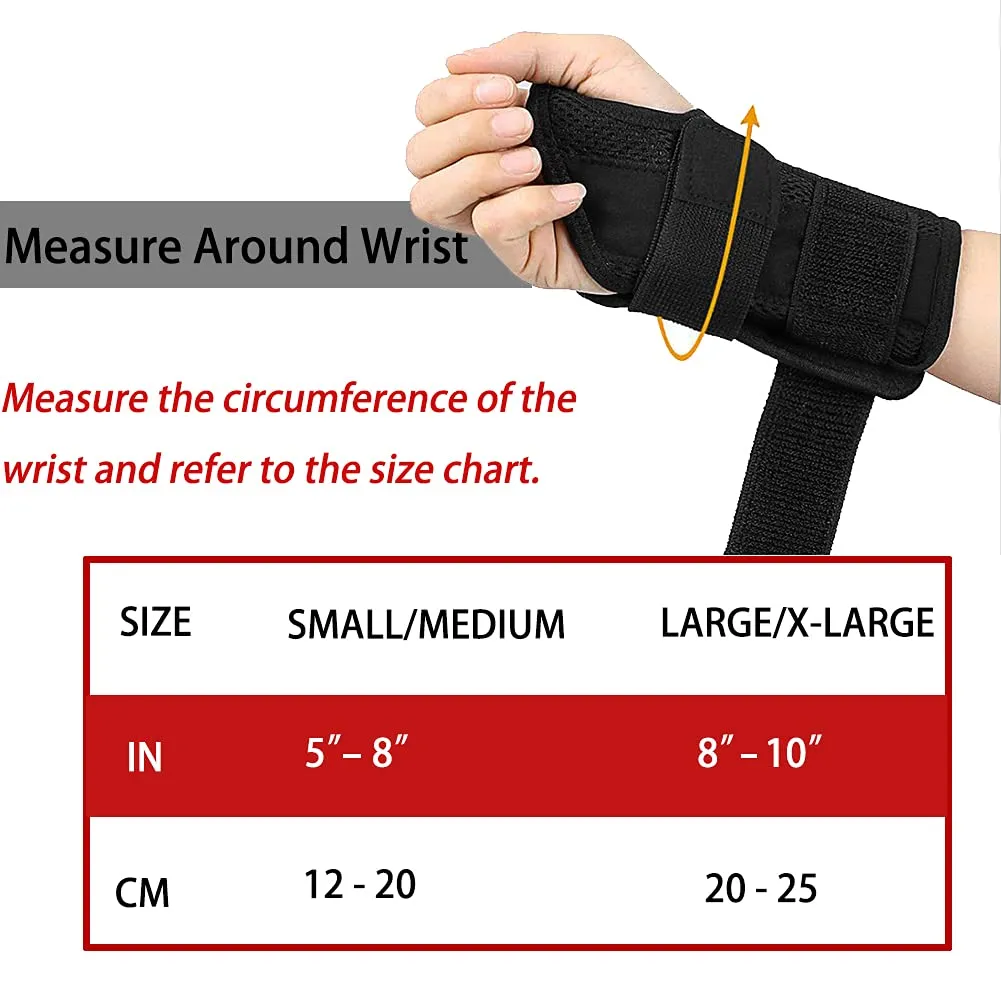 NuCamper Wrist Brace Carpal Tunnel Right Left Hand for Men Women, Night Wrist Sleep Supports Splints Arm Stabilizer with Compression Sleeve Adjustable Straps,for Tendonitis Arthritis Pain Relief