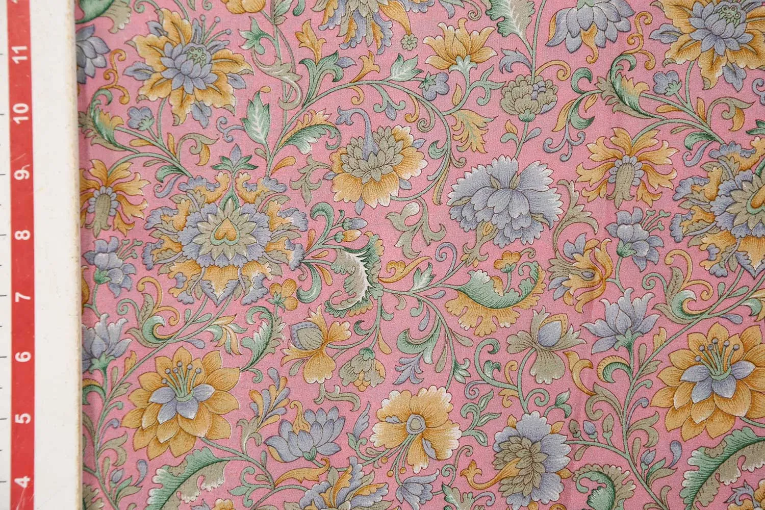 Pink 60 Gram Printed Silk Crepe Fabric