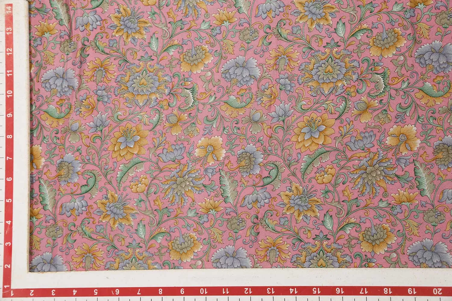 Pink 60 Gram Printed Silk Crepe Fabric