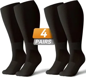 Plus Size Compression Socks for Women & Men Wide Calf, 20-30mmhg Knee High Stockings for Pregnancy, Nurse, Travel