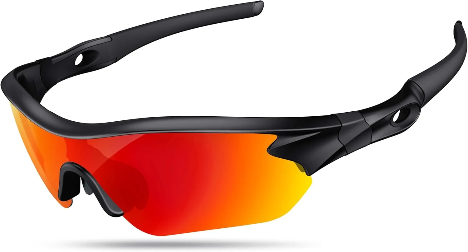 Polarized Sports Sunglasses for Men Women Youth Baseball Running Fishing Tennis Golf Cycling Driving Motor TAC UV400 TR90