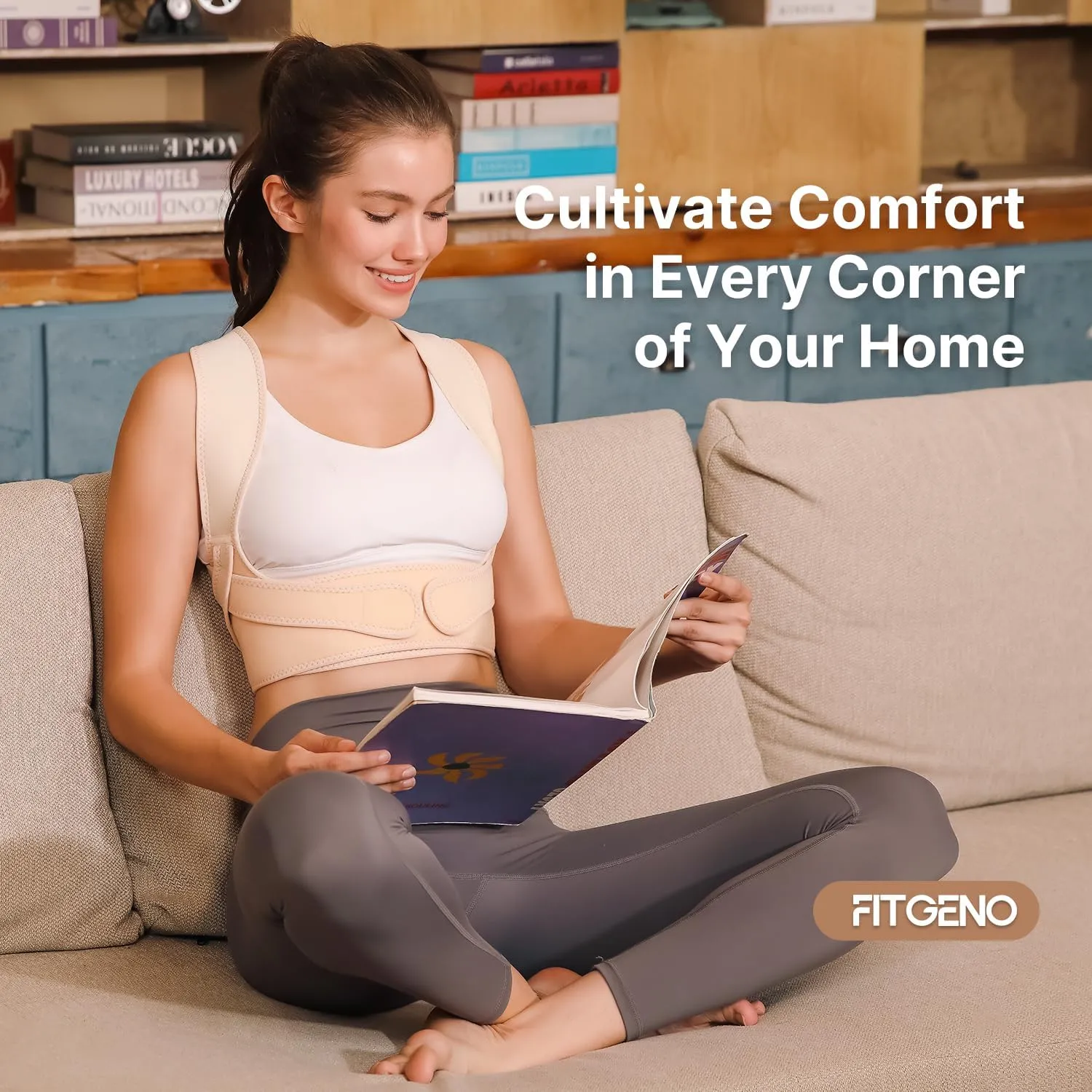 Posture Corrector for Women and Men: Improve Posture Correct Hunchback Slouching Invisible Under Clothes - Adjustable Lightweight Upper Back Brace for Neck Shoulder & Upper Back Pain Relief (XS/S Under Bust 26"-37")