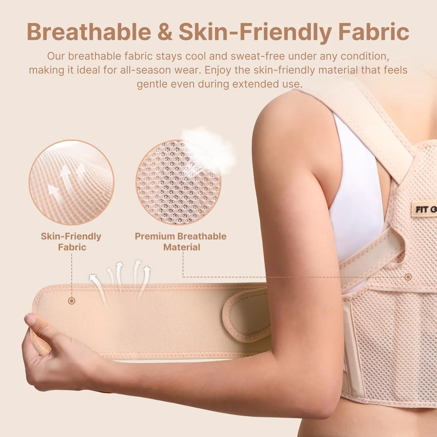 Posture Corrector for Women and Men: Improve Posture Correct Hunchback Slouching Invisible Under Clothes - Adjustable Lightweight Upper Back Brace for Neck Shoulder & Upper Back Pain Relief (XS/S Under Bust 26"-37")