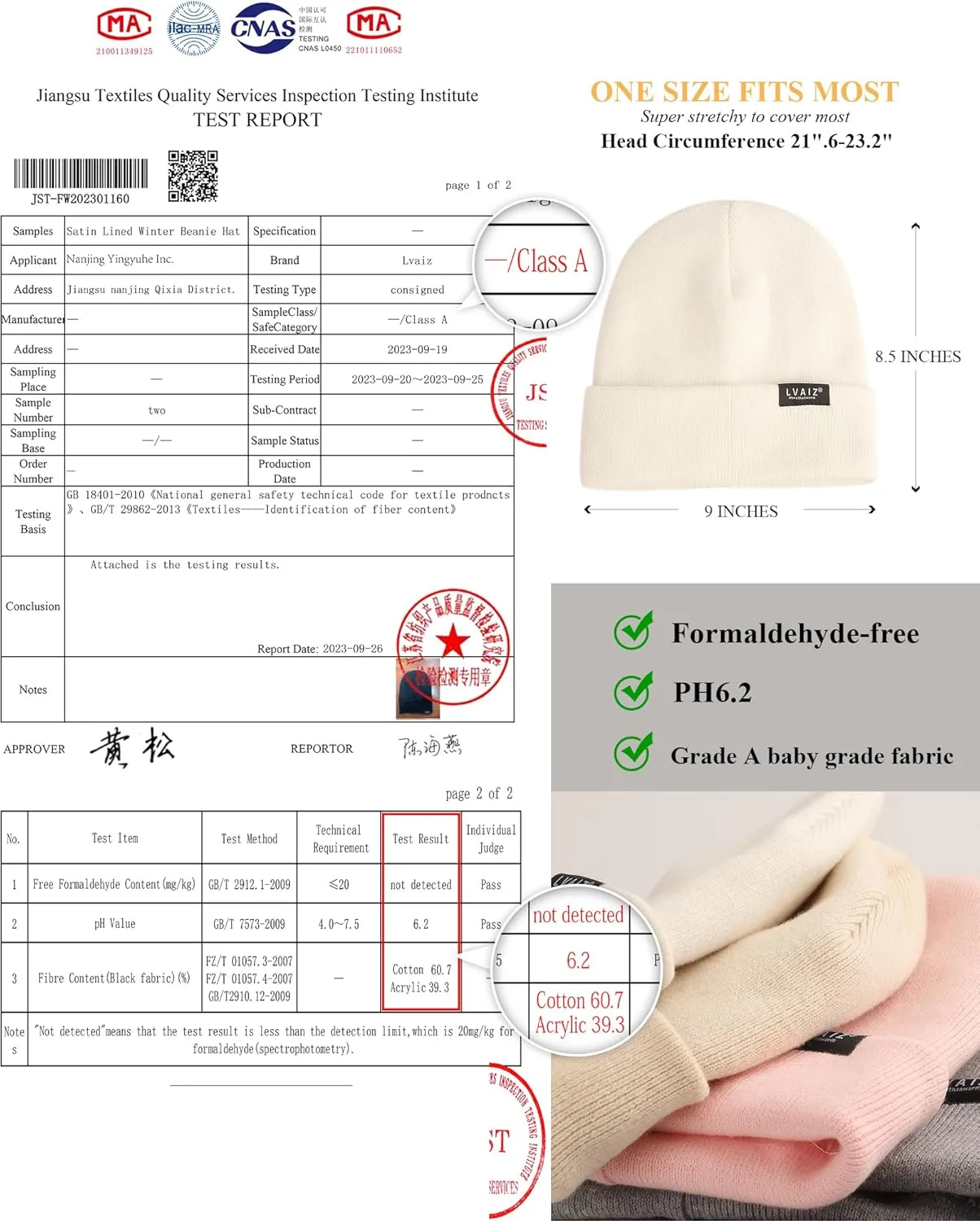 Satin Lined Winter Beanie Hats for Women Knitted Watch Hat with Silk Lining Unisex Solid Skull Cap