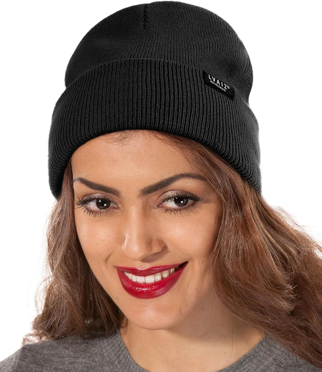 Satin Lined Winter Beanie Hats for Women Knitted Watch Hat with Silk Lining Unisex Solid Skull Cap