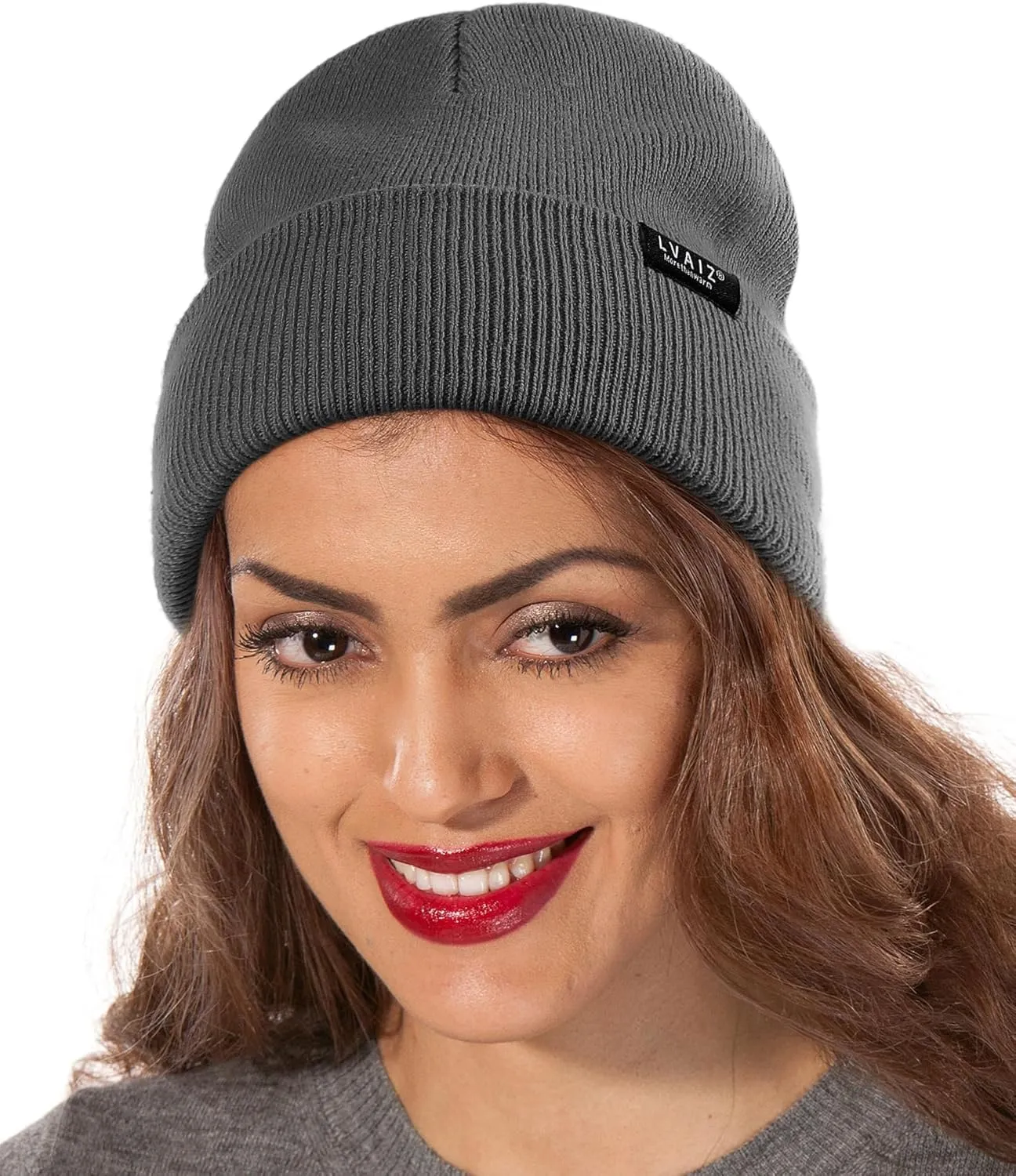Satin Lined Winter Beanie Hats for Women Knitted Watch Hat with Silk Lining Unisex Solid Skull Cap