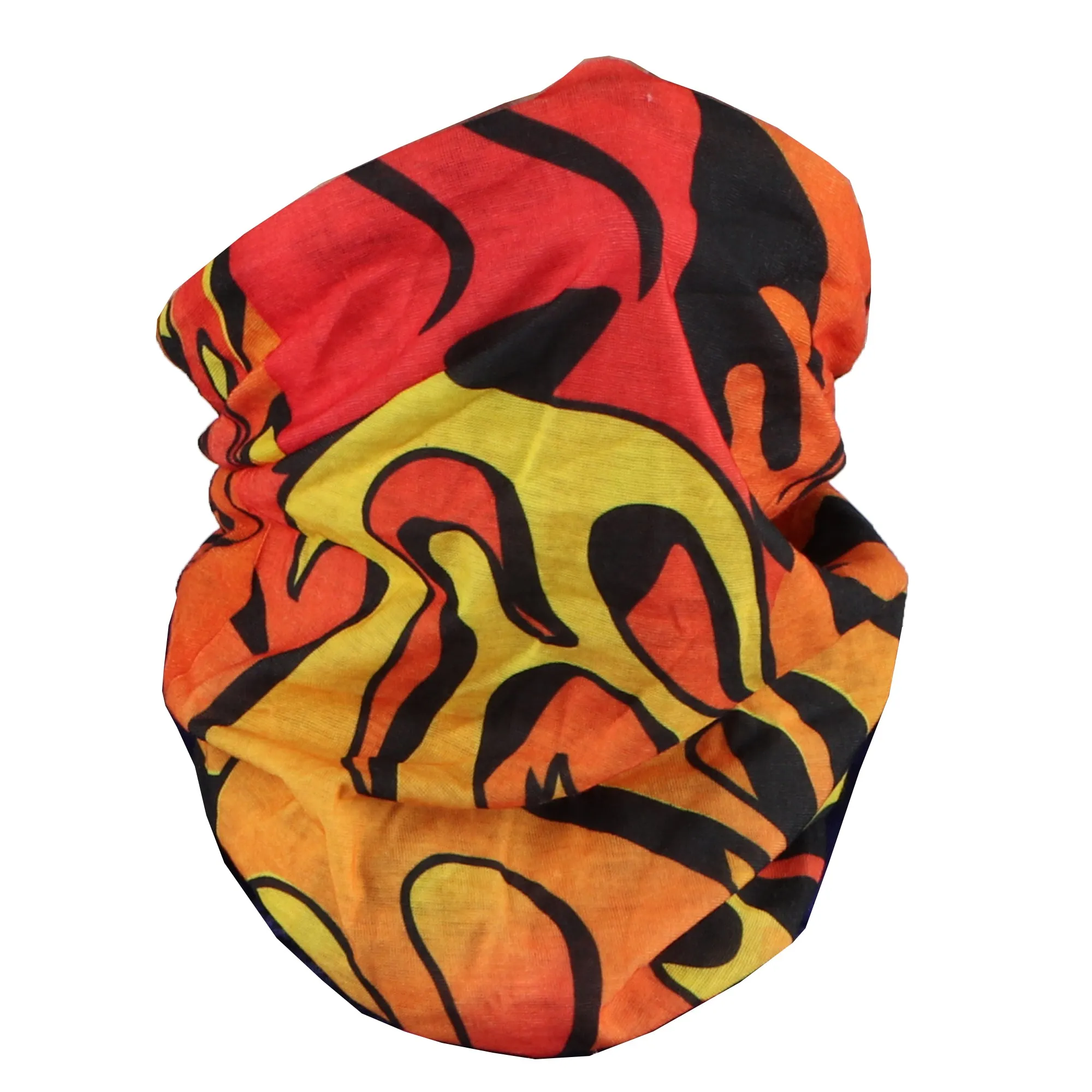 Seamless Neck Gaiter Face Mask With Flame Design