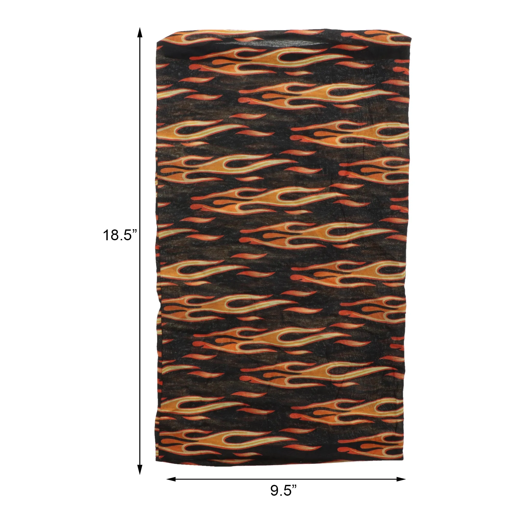 Seamless Neck Gaiter Face Mask With Flame Design