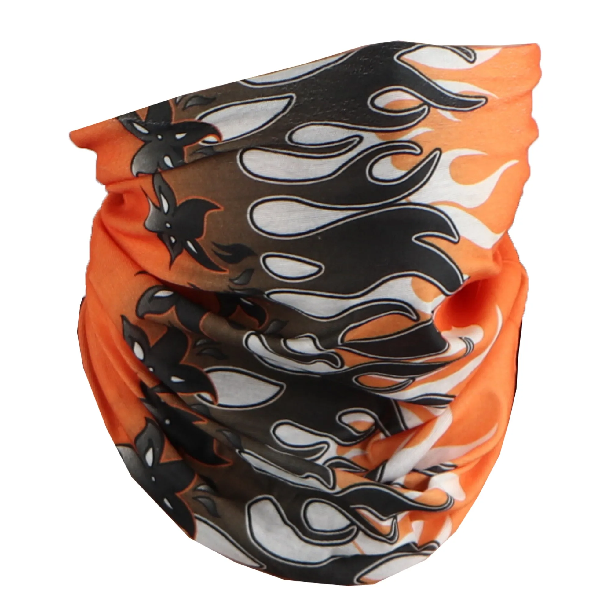 Seamless Neck Gaiter Face Mask With Flame Design