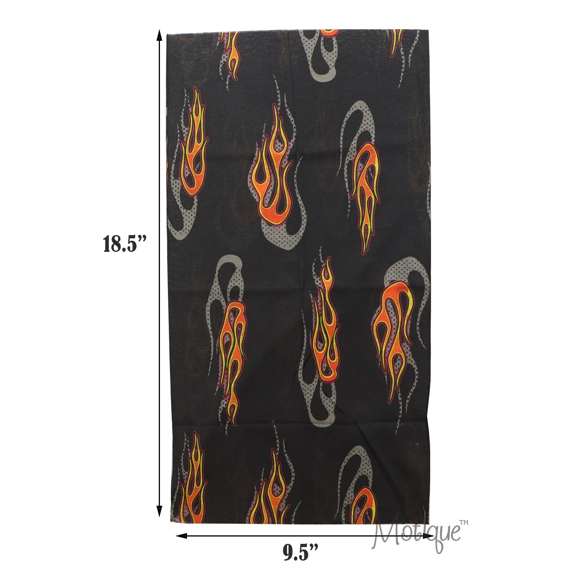 Seamless Neck Gaiter Face Mask With Flame Design