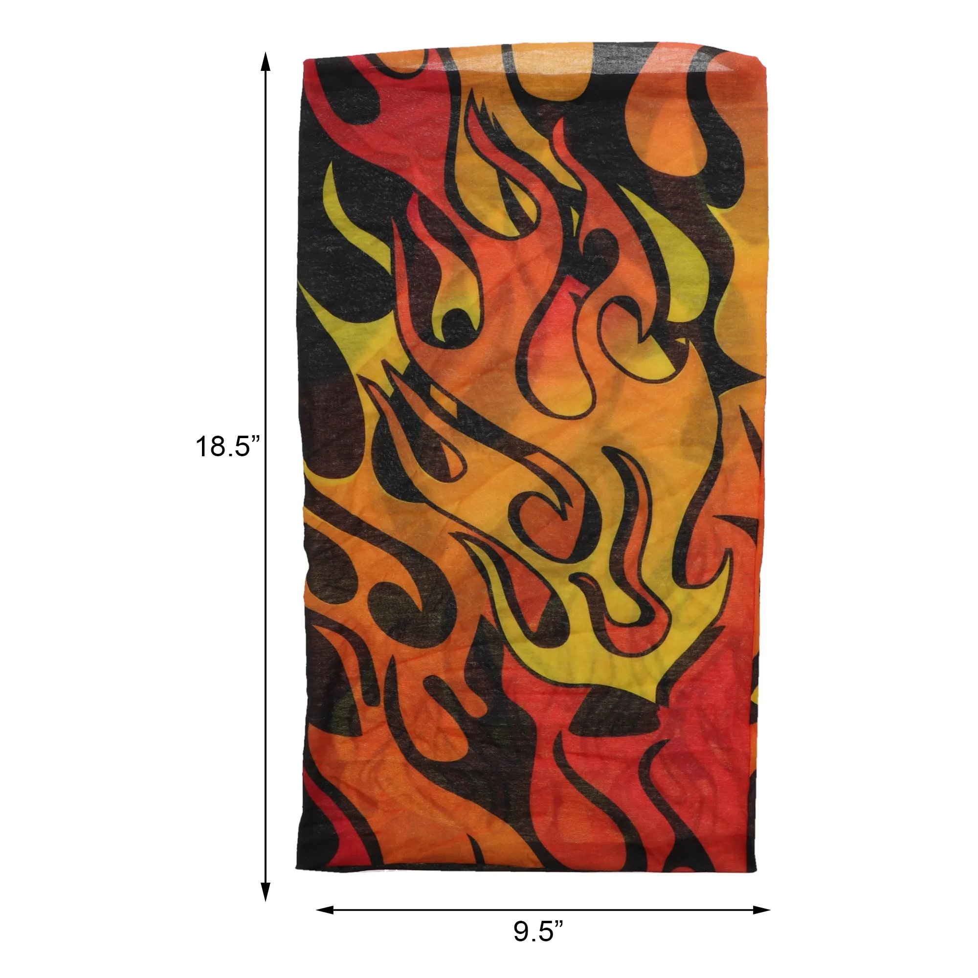 Seamless Neck Gaiter Face Mask With Flame Design