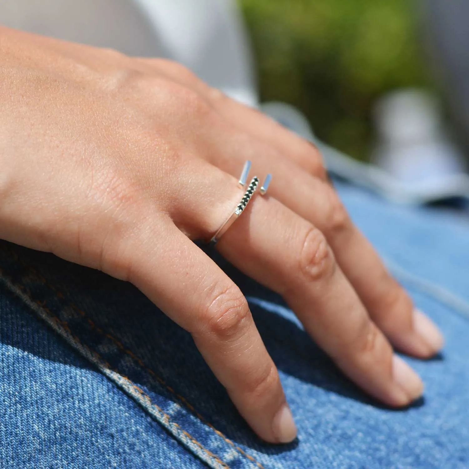Silver Black Onyx Ring Neringa