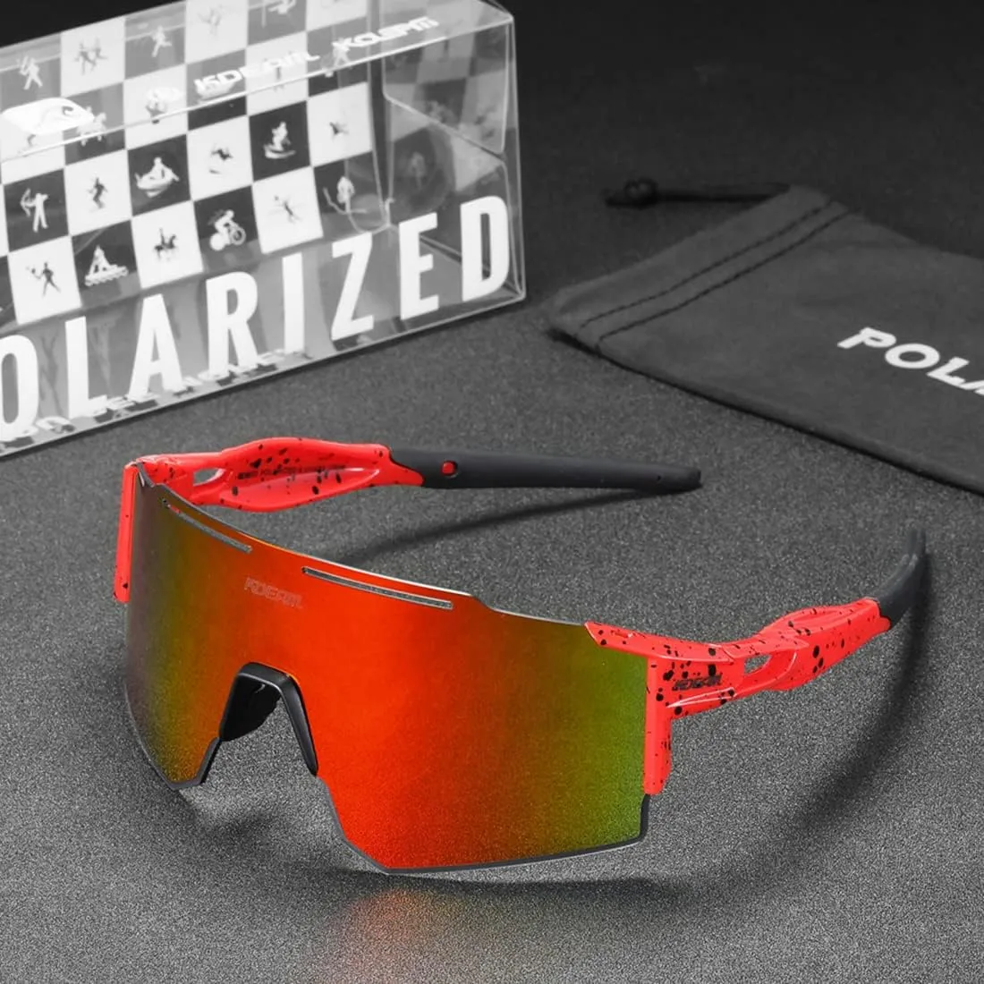 Sports Polarized Sunglasses for Men and Women, Youth Kids Baseball Softball Sunglasses for Cycling, Running