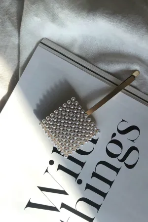 Square Pearl Hair Slide