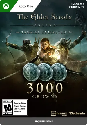 The Elder Scrolls Online: Tamriel Unlimited Edition: 3000 Crowns - Xbox One [Digital Code]
