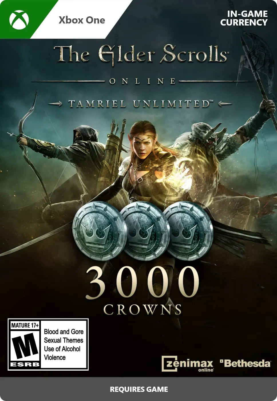 The Elder Scrolls Online: Tamriel Unlimited Edition: 3000 Crowns - Xbox One [Digital Code]