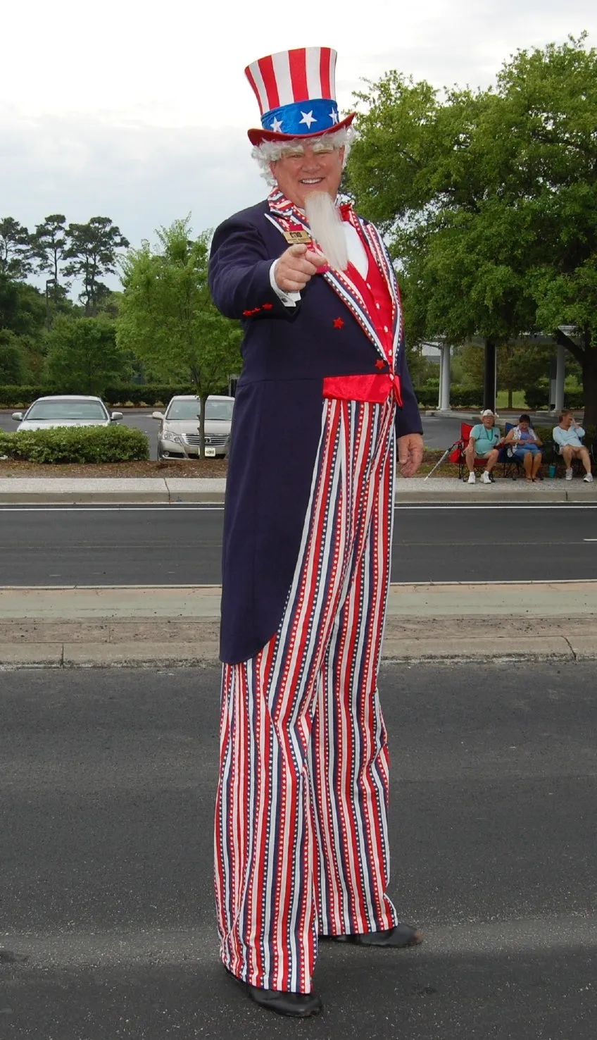Uncle Sam Top Hat - Classic Red Brim