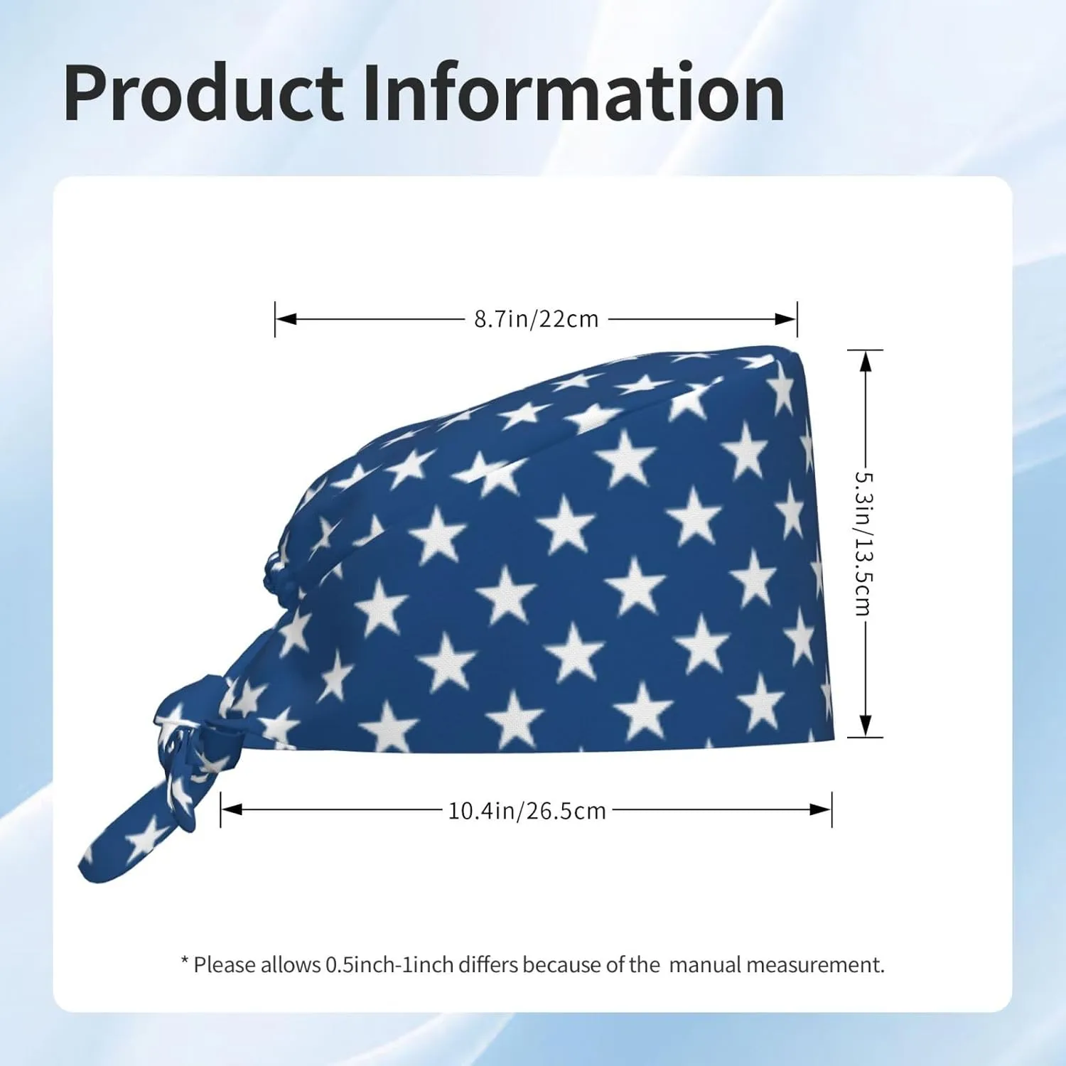 Working Cap Scrub Cap with Sweatband Adjustable Unisex Women Tie Back Hat Nurse Surgical Caps